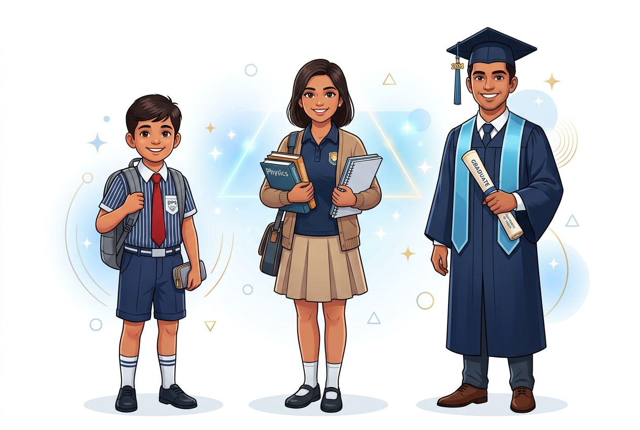Indian Students Challenge Illustration